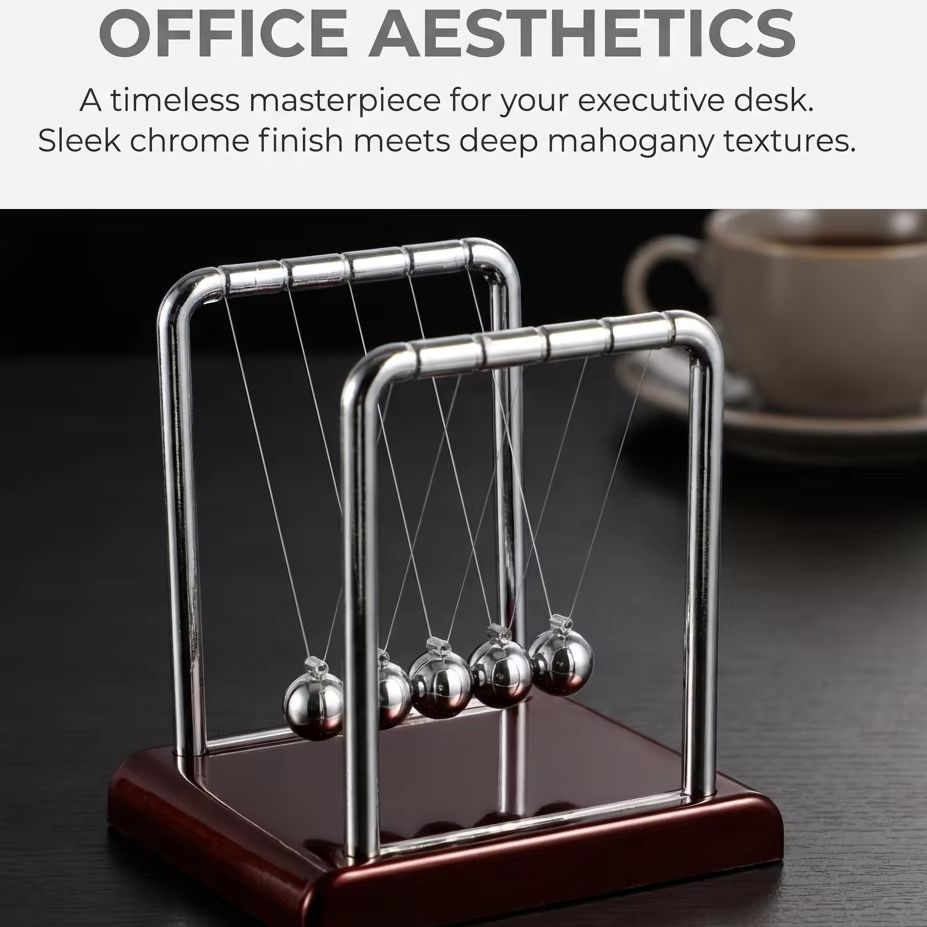 Newton Cradle Large - Culla di Newton, Pendolo a Sfere,