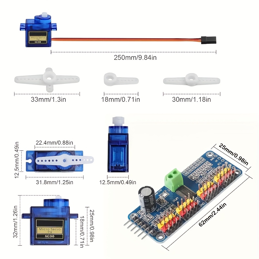 5 pezzi di motori servo SG90 9 - Robot Arm Motor recensione e prezzo